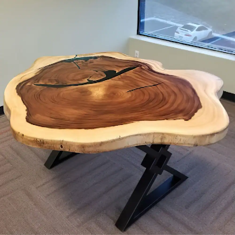 Circular live edge slab purchased by Joe P