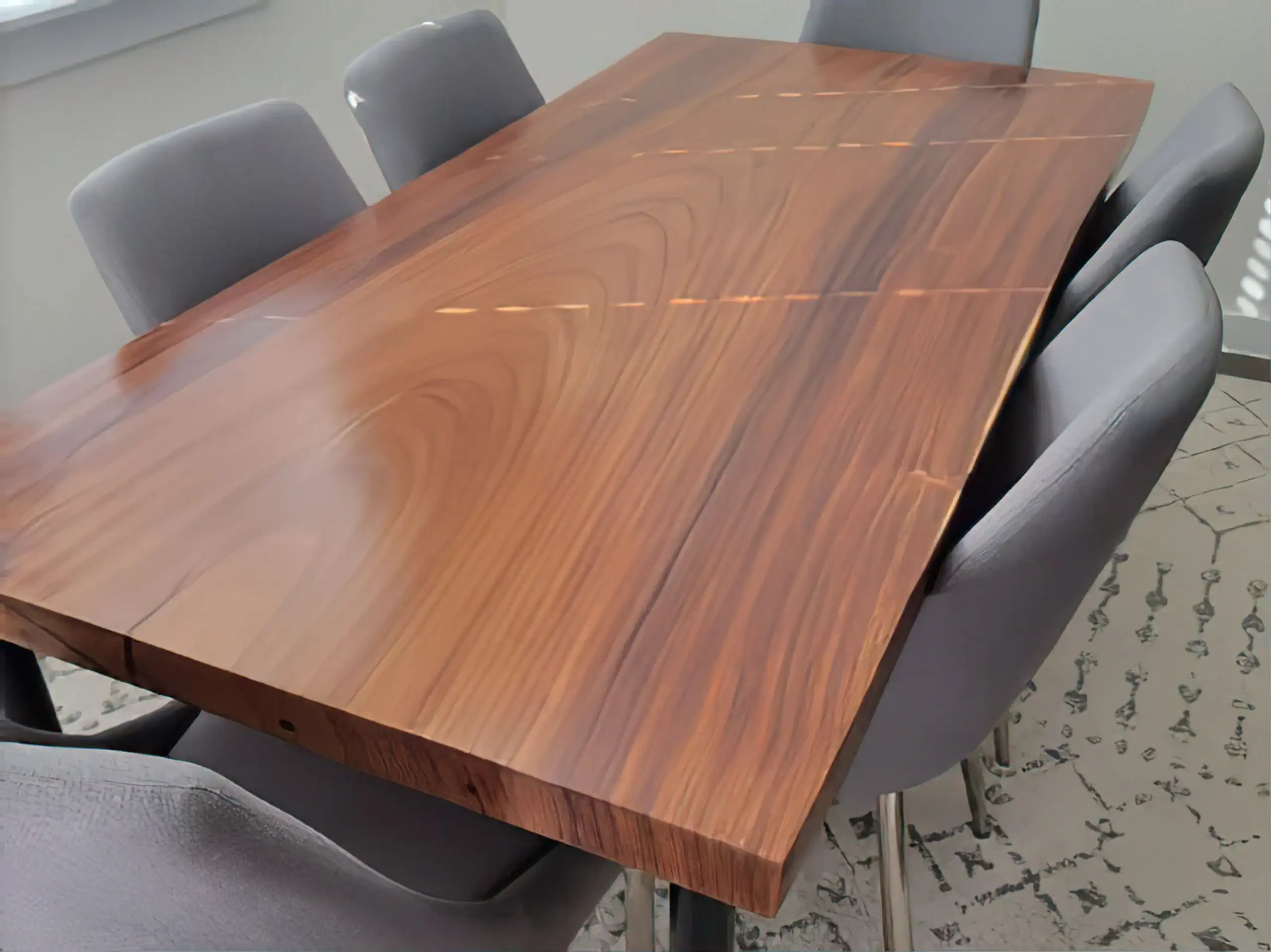 Live edge dining table purchased by Kyle Green